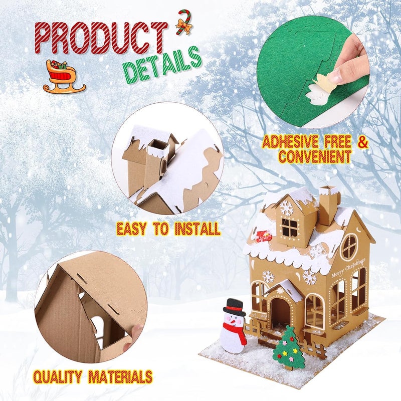 Lineshading 3 Set Christmas Gingerbread House DIY Craft Kit - Image 3